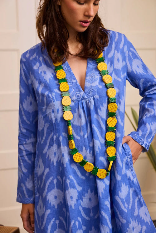 Dress Sandalwood Ikat Blue