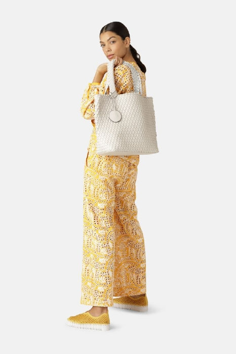 Ilse Jacobsen vegane Wendeledertasche silber