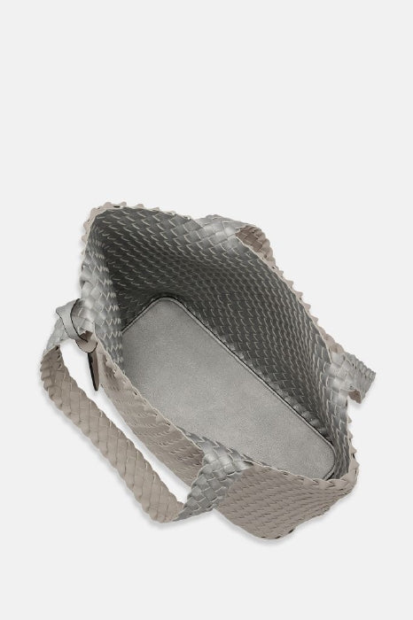 Ilse Jacobsen vegane Wendeledertasche silber