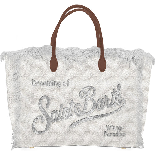 Tasche Vanity Strick Winter Tricot weiß