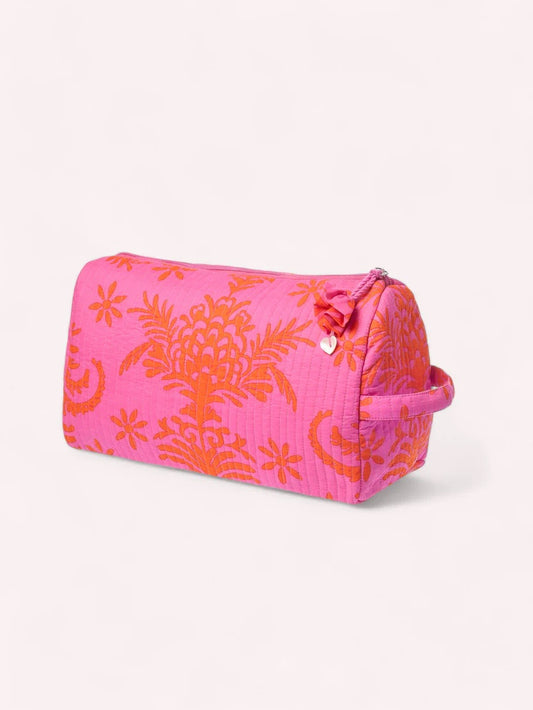 Wash Bag Pink Palm