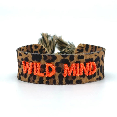 Webarmband "Wild Mind" Leo/neon Orange