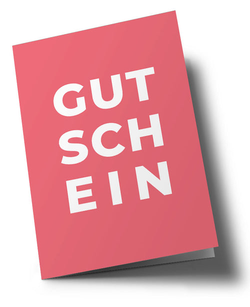 Klappkarte mit Kuvert "Gutschein"