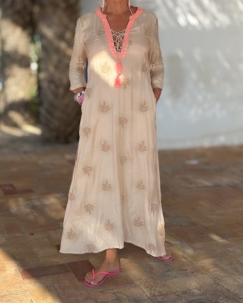 Gloria Dress long beige