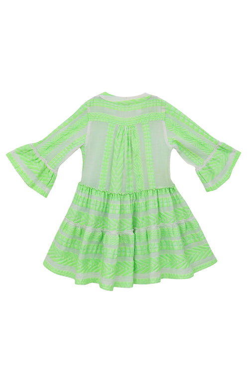 Kids Dress Ella Mini neon green/white