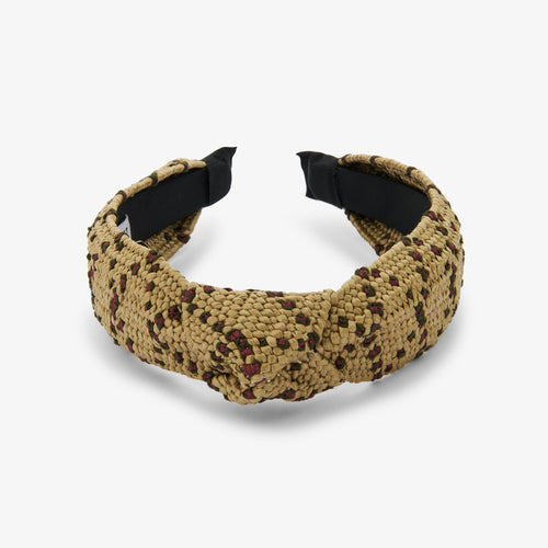 Haarreifen "Novie" beige/rot